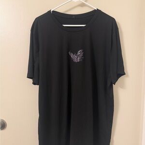 Black T-Shirt with Purple Logo